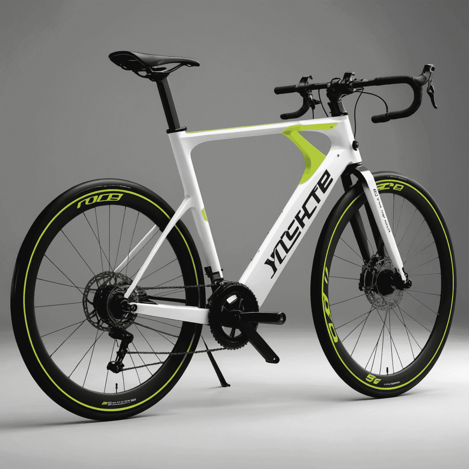 Futuristic high-performance bicycle with neon accents and aerodynamic design, perfect for long-distance Catslap Tours