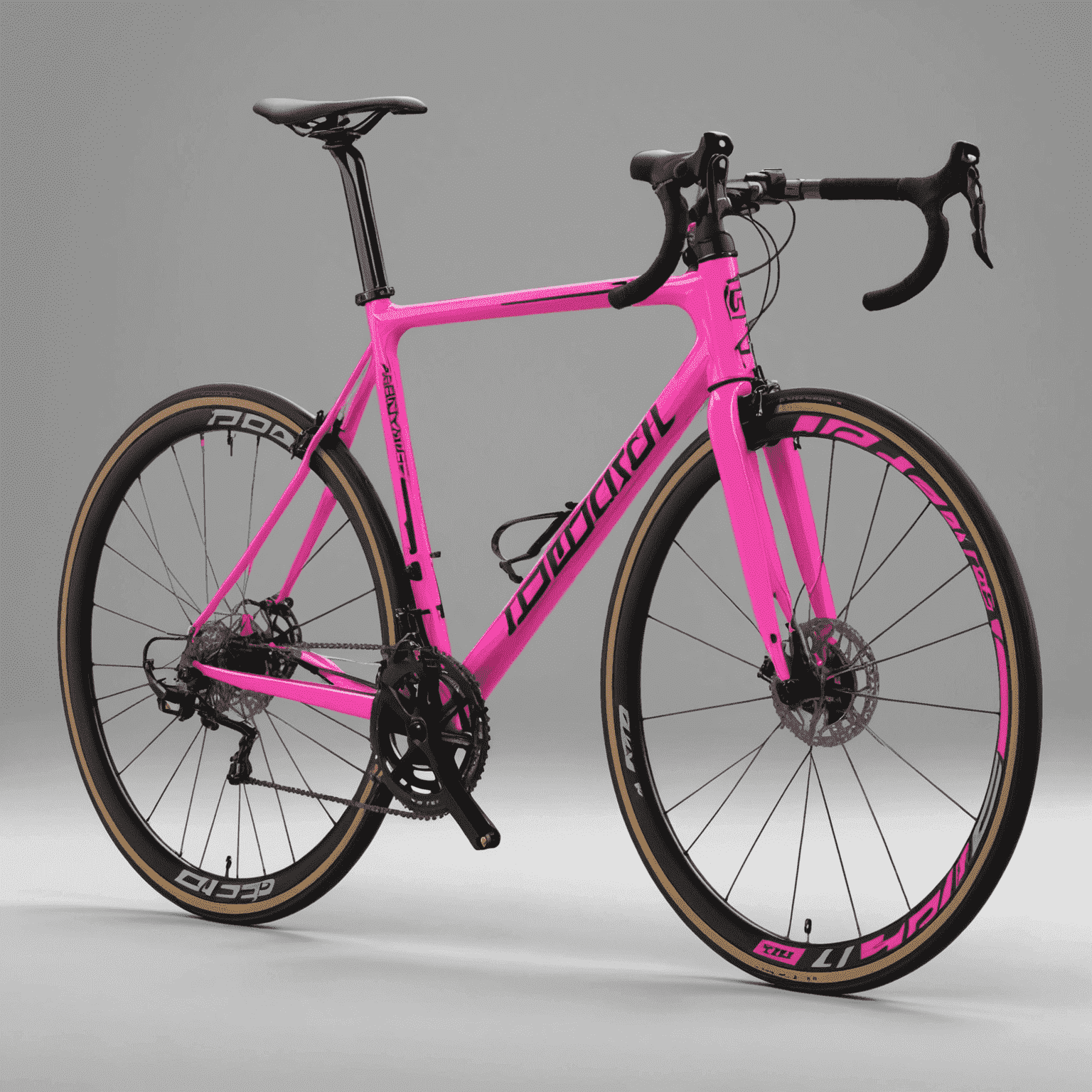 A lightweight road bike with neon pink details, designed for speed and long-distance travel